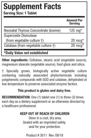 Cytozyme-THY (Thymus) 60 Tablets - Biotics