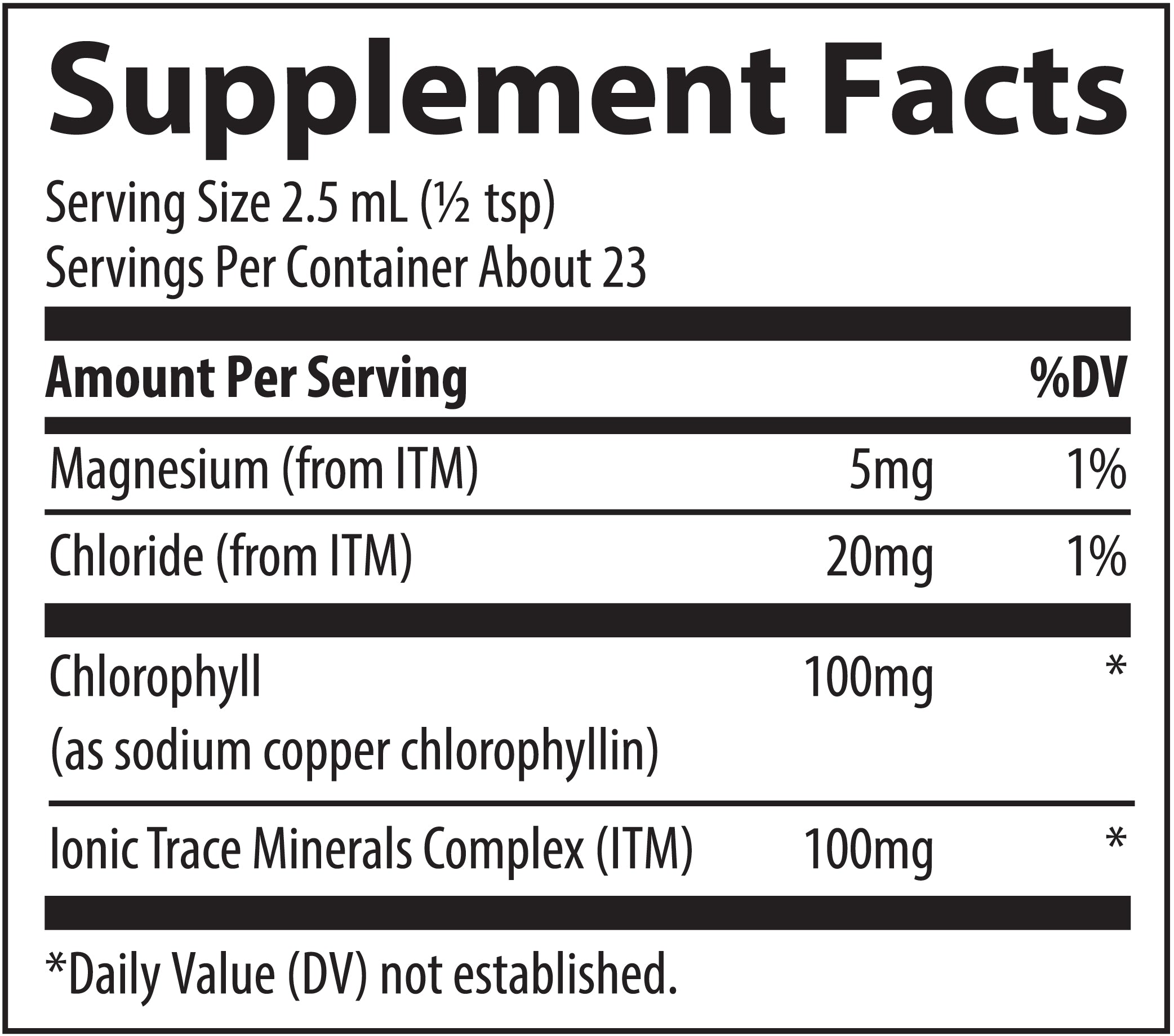 Ionic Chlorophyll Liquid 2oz