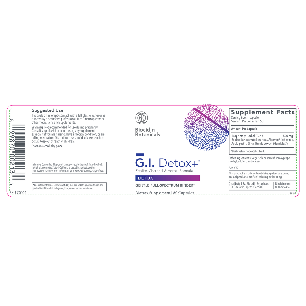 GI Detox+  -  Gentle Full-Spectrum Binder