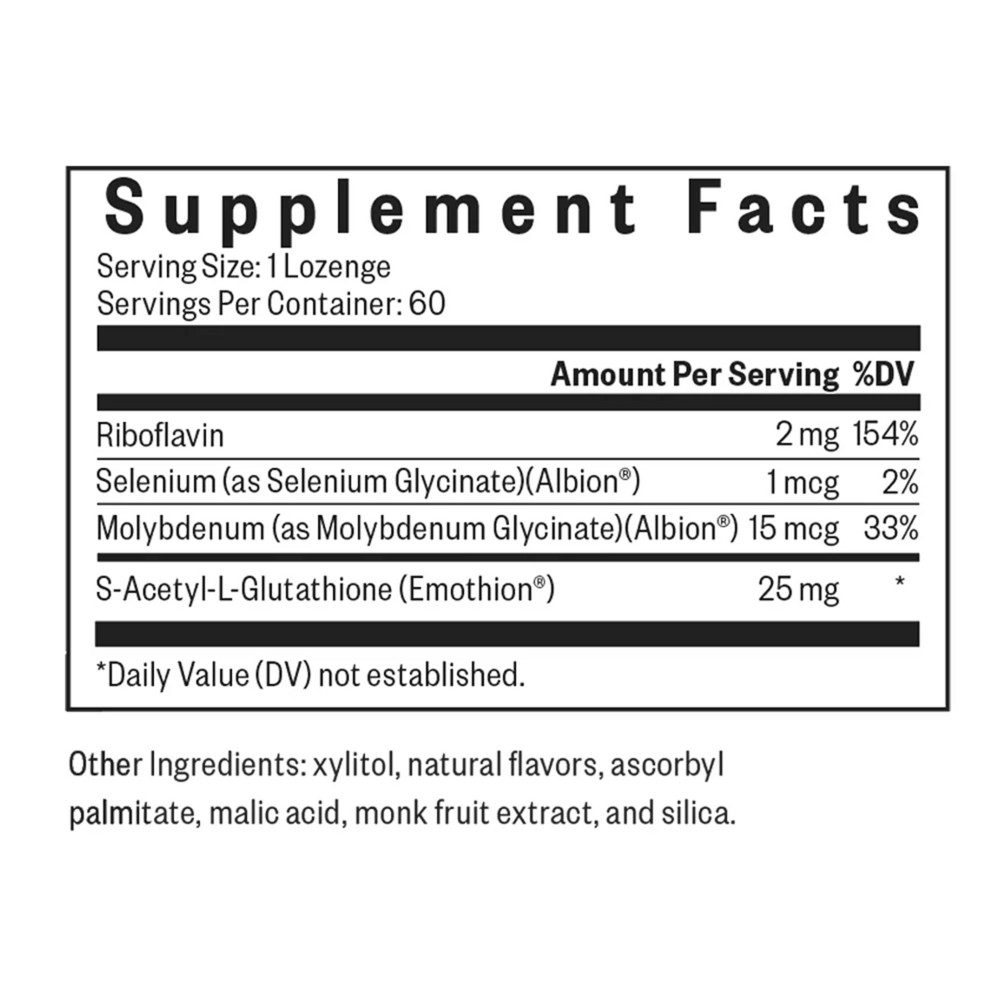 Glutathione with Cofactors (formerly Optimal Glutathione Plus) - 60 Lozenges