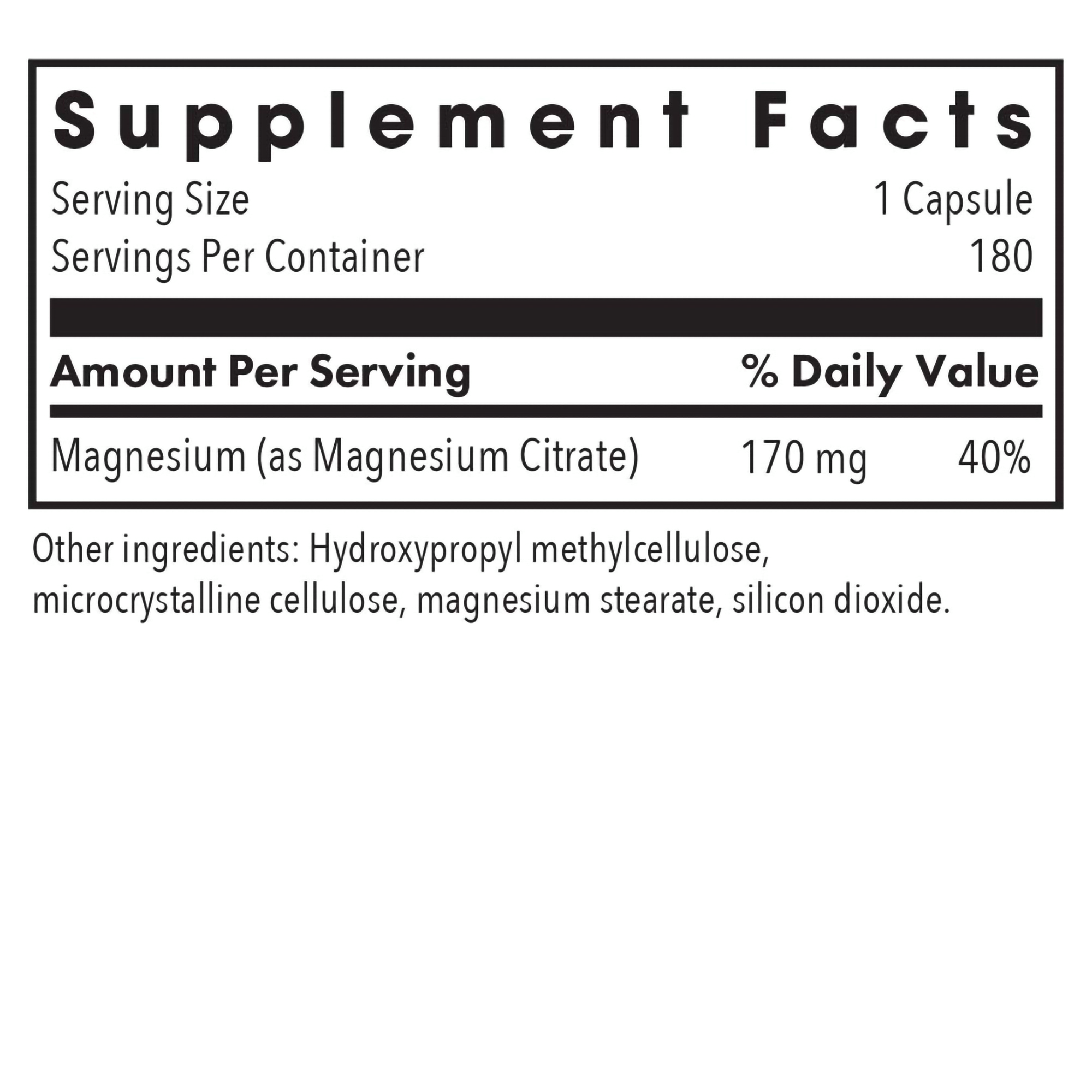 Magnesium Citrate - 170mg