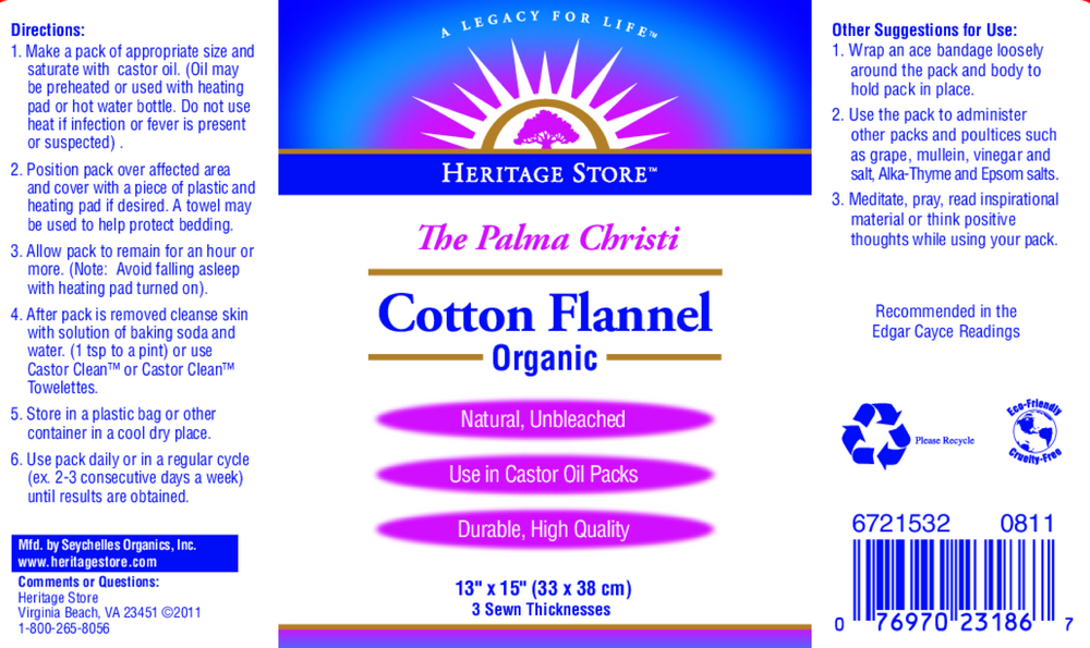 Flannel (for Castor Oil application)