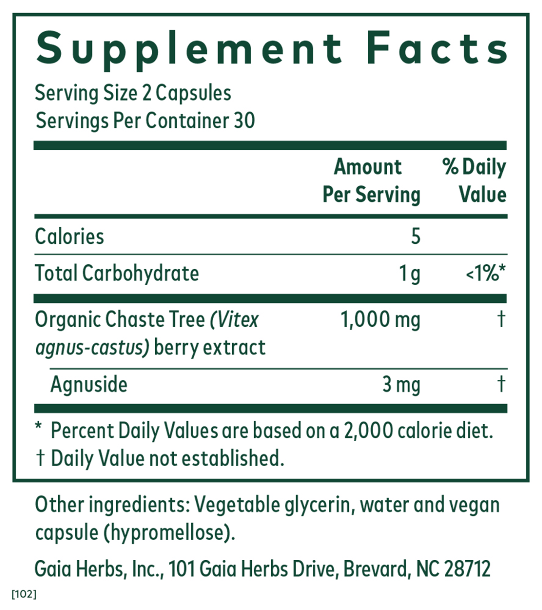 Vitex 60 caps- Gaia Herbs